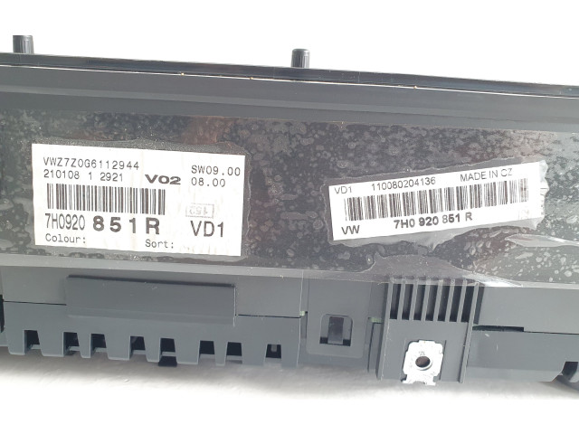 Geschwindigkeitsmesser Cockpit 7H0920851R Volkswagen Transporter - Caravelle T5