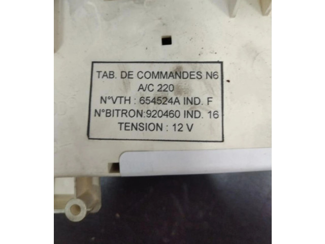 Блок управления климат-контролем 654524A Citroen Berlingo