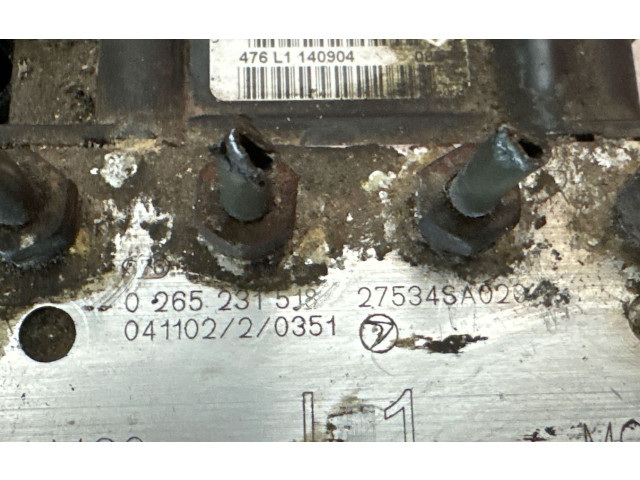 Блок АБС 27534SA020, 476L1140904 Subaru Forester SG 2003 - 2005 года