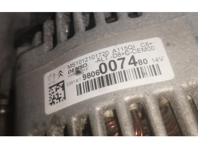 Генератор SLV9806007480 Peugeot 2008 I