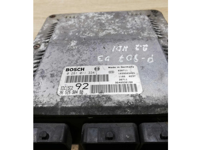 Блок управления двигателем Блок управления 9652590480, 0281011334 Citroen C8