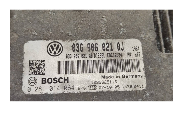 Блок управления двигателя 03G906021QJ, 1039S25116 Volkswagen Jetta V