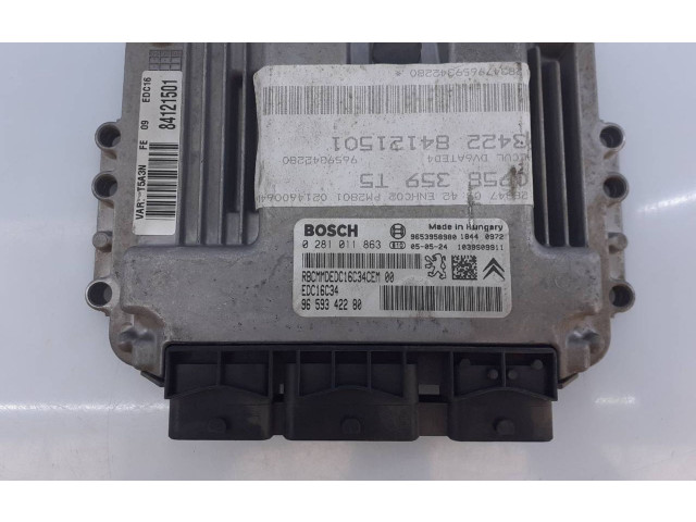 Блок управления двигателя 9659342280, 0281011863   Peugeot 307