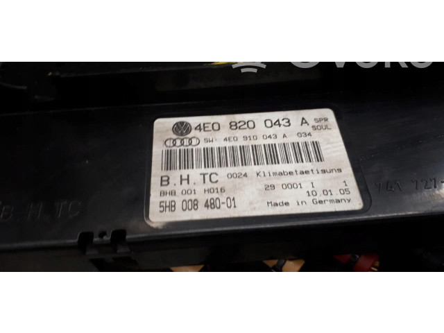 Блок управления климат-контролем 4e0820043a Audi A4 Allroad B8