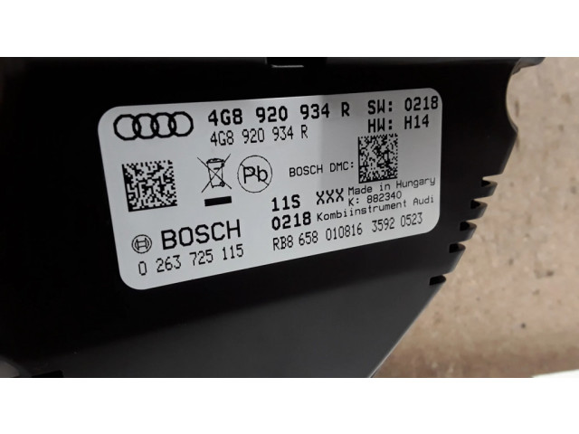 Přístrojová deska Audi A6 S6 C7 4G 2016 4G8920934R, 0263725115