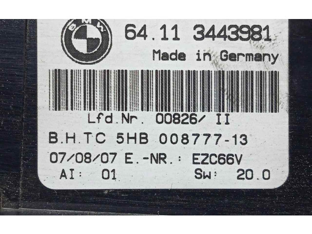 Блок управления климат-контролем 64113443981   BMW X3 E83
