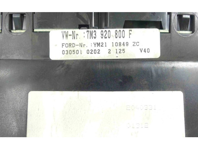 Přístrojová deska Volkswagen Sharan 2001 7M3920800F, IMPRK1084651