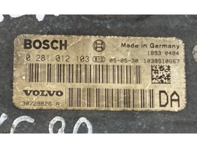Блок управления двигателя 30729826A, 0281012103 Volvo XC90
