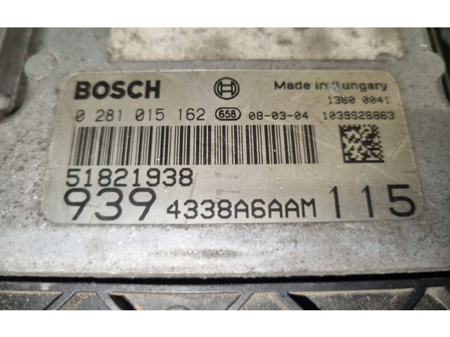 Комплект блоков управления 0281015162, 4338A6AAM Alfa Romeo 159