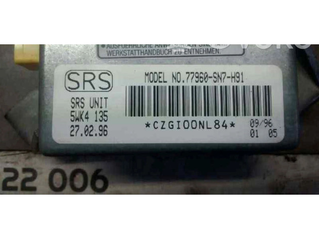Блок подушек безопасности 77960SN7H91, CENTRALITAAIRBAG Honda Accord