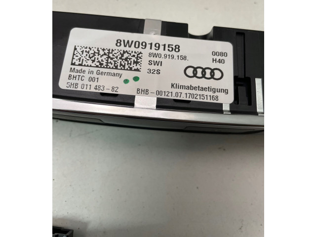 Блок управления климат-контролем 8W0919158   Audi A4 S4 B9