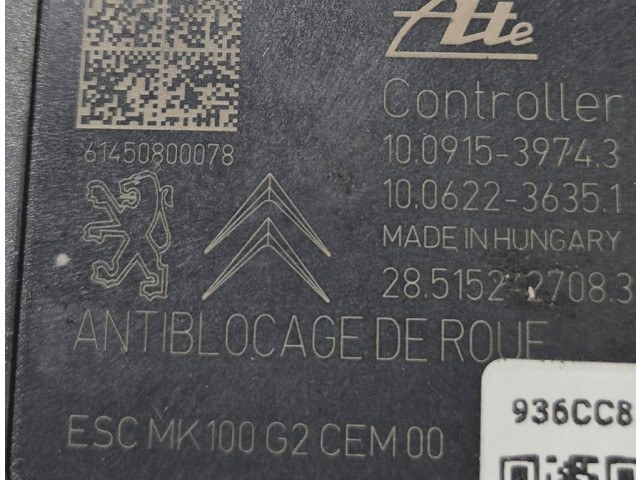 Блок АБС 1617387780 Peugeot 2008 I 2013 - 2019 года
