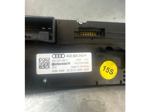 Блок управления климат-контролем 4G0820043H, A2C53400296   Audi A7 S7 4G