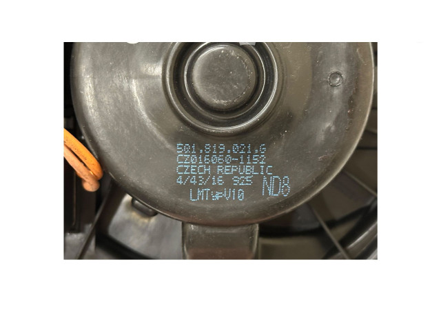 Вентилятор печки 5Q1819021G, CZ0160601152 Skoda Octavia Mk3 (5E)