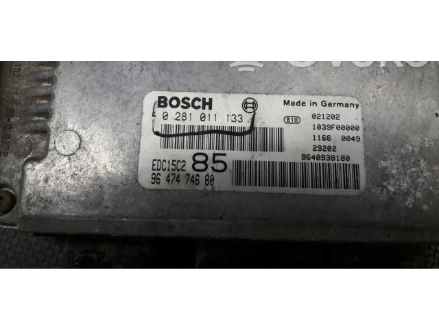 Блок управления двигателя 0281011133   Citroen C8