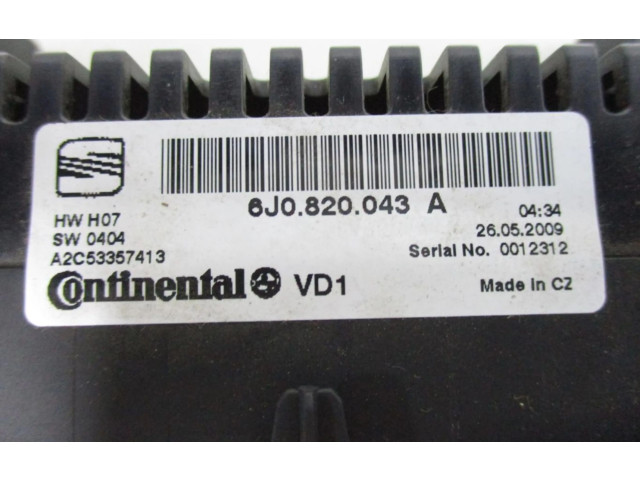 Блок управления климат-контролем 6J0820043A   Seat Ibiza IV (6J,6P)