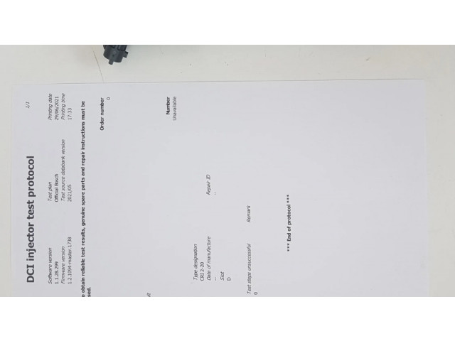 Vstřikovač 0445110800, H8201636333 Nissan Qashqai pro naftový motor 1.5 K9K872