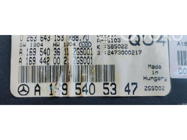 Панель приборов A1695405347   Mercedes-Benz A W169       