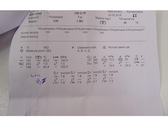 Комплект форсунок Audi Q3 F3