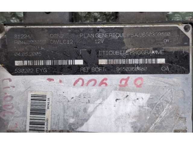 Řídící jednotka 9650360480   Citroen Berlingo 1963