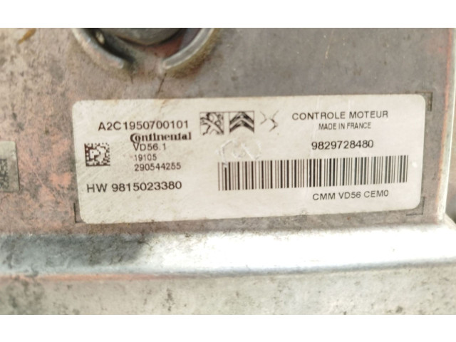 Блок управления двигателя 9829728480, 9815023380 Opel Combo E