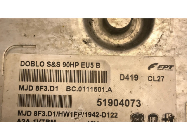 Блок управления двигателя 51904073 Fiat Doblo