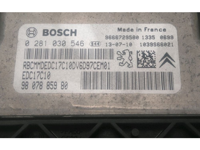Блок управления двигателя 1606870680, 9807885980 Citroen Berlingo