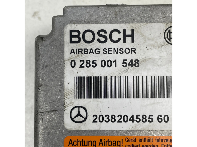 Блок подушек безопасности 2038204585, 0285001548   Mercedes-Benz C W203