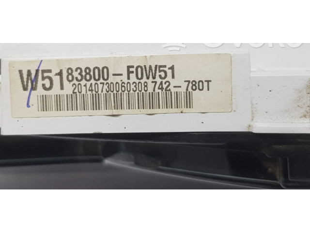 Přístrojová deska Toyota Hilux (AN10, AN20, AN30) 2014 83800F0W51, 83800F0W51