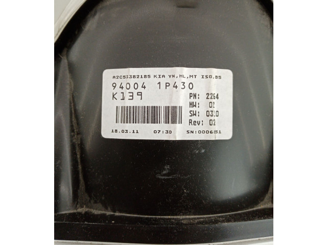 Přístrojová deska  KIA Venga 2011 A2C53382185, 940041P430  