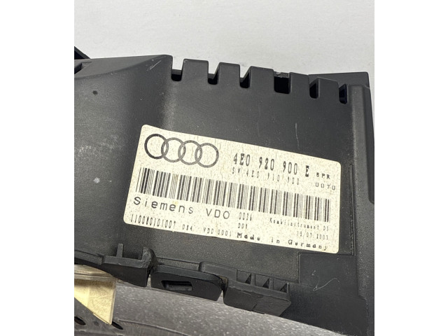 Přístrojová deska  Audi A8 S8 D3 4E 2004 4E0920900E, 110080101007  