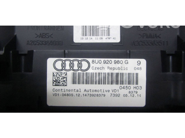Панель приборов 8U0920980G Audi Q3 8U