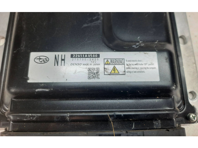 Блок управления двигателя 22611AV580, 2757002420   Subaru Forester SJ