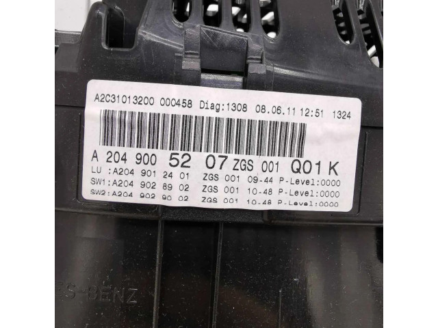 Přístrojová deska Mercedes-Benz GLK (X204) 2011 A2049005207, A2049029002