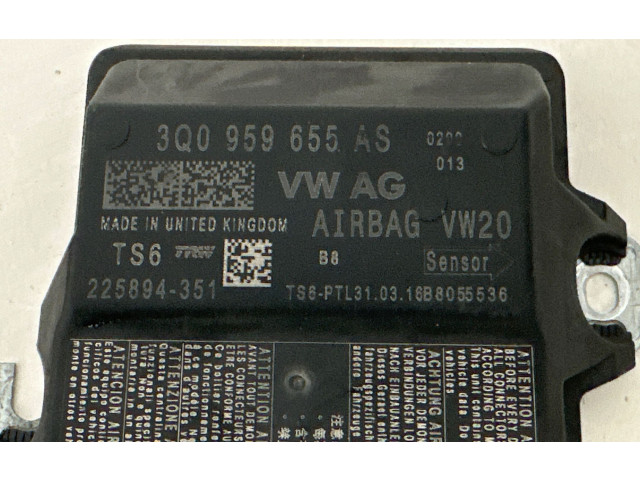 Поршень Блок управления надувных подушек CYV 3Q0959655AS, 225894351 Skoda Octavia Mk3 (5E)