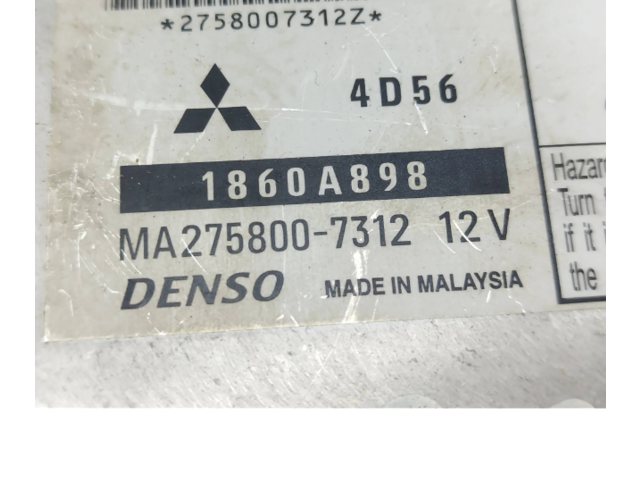 Řídící jednotka 1860A898, 2758007312   Mitsubishi L200 2006