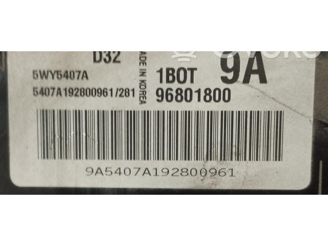 Комплект блоков управления 5WY5407A, 5WY5407A Chevrolet Matiz