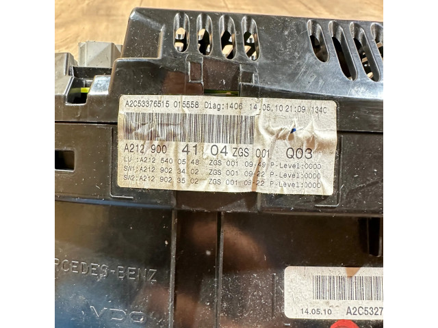 Přístrojová deska Mercedes-Benz E W212 2012 A2129004104, A2C53376515
