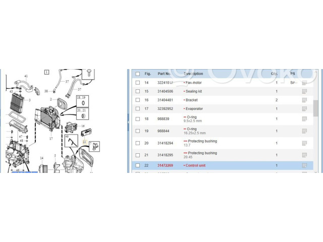 Блок управления климат-контролем 31472269, 31455683   Volvo XC90