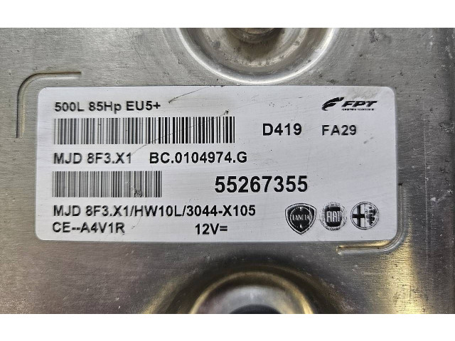 Блок управления двигателя 55267355, MJD8F3.X1 Fiat 500L