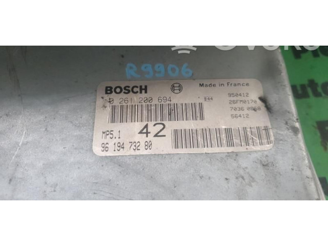Блок управления двигателем Блок управления 0261200694, 9619473280 Peugeot 306