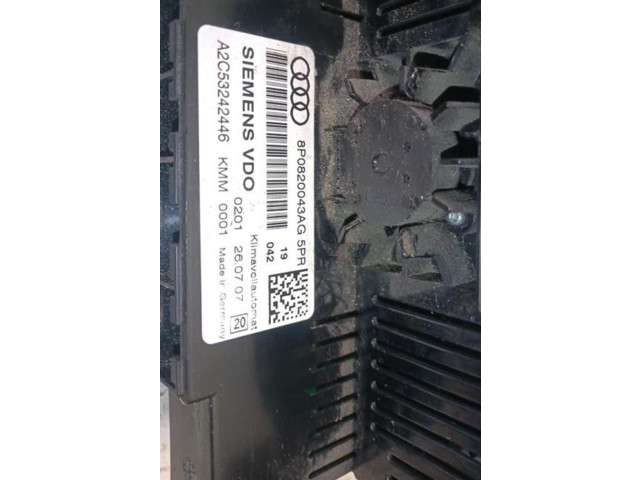 Блок управления климат-контролем 8P0820043AG, 8P0820043AG   Audi A3 S3 A3 Sportback 8P