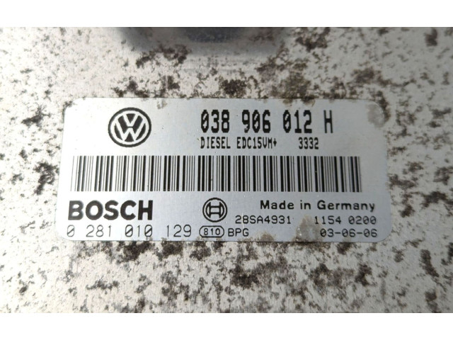 Комплект блоков управления 0281010129, 038906012H   Skoda Octavia Mk1 (1U)