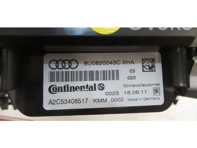 Блок управления климат-контролем 8U0820043C, 8U0820043CXHA   Audi Q3 8U