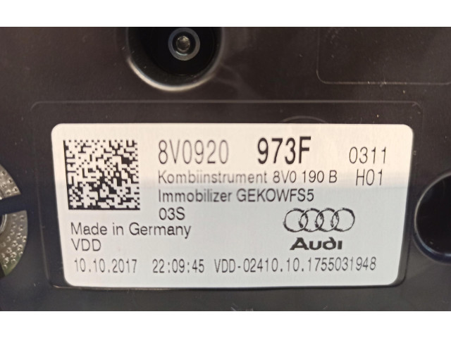 Панель приборов 8V0920973F Audi A3 S3 8V