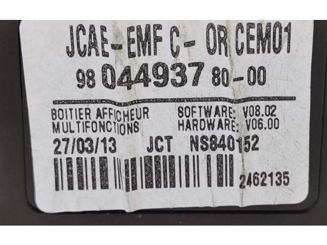 Дисплей    9804493780   Citroen C4 II Picasso