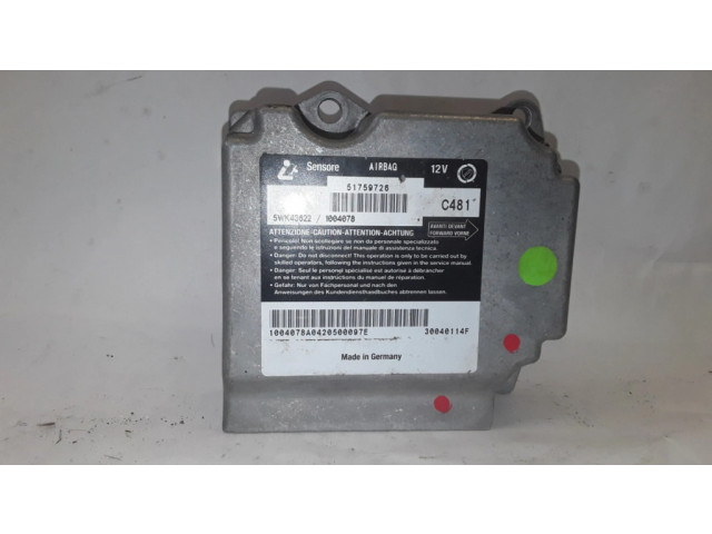 Блок подушек безопасности 5WK43622, 1004078   Fiat Multipla