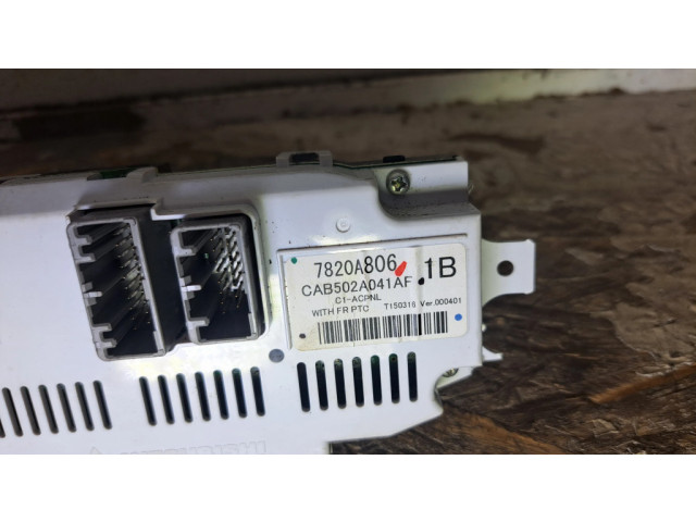 Блок управления климат-контролем 7820A806, CAB502A041AF Mitsubishi ASX