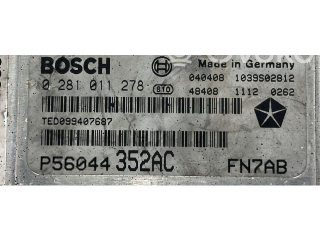 Комплект зажигания 0281011278, 0281011278   Jeep Cherokee III KJ       