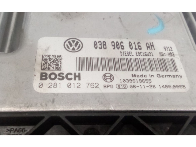 Řídící jednotka 038906016AH, 0281012762 Volkswagen Transporter - Caravelle T5 2007